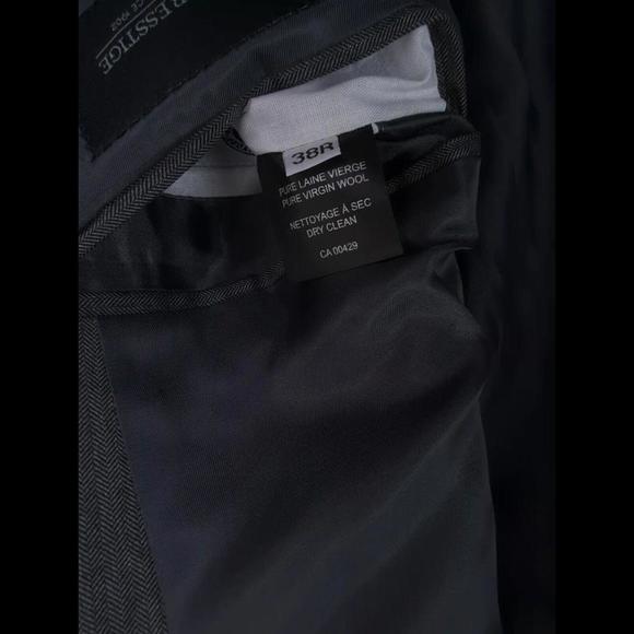 [SOLD] NWT J PRESS Sz US 38R Grey Wool Herringbone Blazer GUABELLO Super 130s - Picture 10 of 11